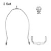 PATIKIL 9 Inch Lamp Harp Kit with Finial, 2 Set