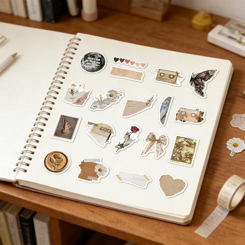Stickers Aesthetic, Vintage Pegatinas, Pegatinas Scrapbooking, Pegatinas Aesthetic (240)