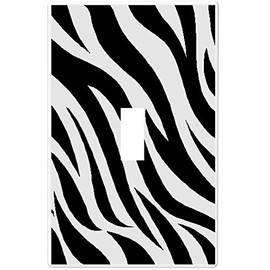 Zebra Print Wallplate Decorative Switch Plate Cover (1 Gang - Single Toggle)