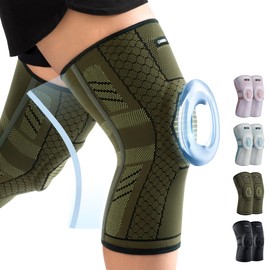CAMBIVO 2 x Knee Support for Men and Women, Knee Bandage with PMMA Side Stabilisers and Patella Pad, Knee Support for Meniscus Tears, Arthritis, ACL, Joint Pain, Sports