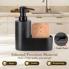 Shinowa Dish Soap Dispenser with Sponge Holder, Refillable Kitchen Dish