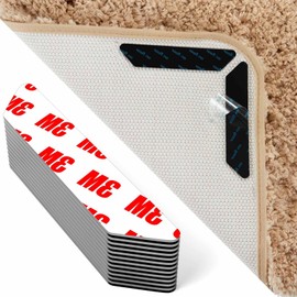 Pack of 12 Rug Gripper for Laminate Floor, Washable & Reusable Rug Grippers, Anti Slip Rug Underlay Wooden and Hard Floors, Suitable for all Types and Sizes of Carpet.