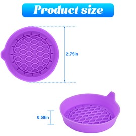 Zpana 4PCS Car Cup Holder Coasters, Silicone Non-Slip Vehicle Cup Recessed Mats, Sift-Proof Automotive Interior Drink Insert Decor Accessories, Universal for SUV, Sedan, Truck (Purple)