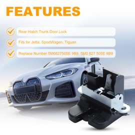 Haishine Tailgate Lock Car Locking 5M0827505E for 2010-2014 Volkswagen Jetta Sports Car, 2008-2017 Volkswagen Tiguan Locking Lock