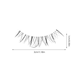 VICASKY Manga Faux Eyelashes with Embellishments for Cosplay and Parties Natural Curly Fake Lashes for Dramatic Looks Comfortable Wear and Easy Application for Women