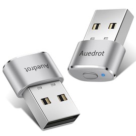 Auedrot Mouse Jiggler Undetectable USB Mover with 2 Jiggle Modes, Driver-Free, Plug & Play, Keep Computer/Laptop Awake, Silver, 2 PCS
