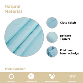 JUCFHY Soild Plaid Jacquard Spring Table Cloth Elegance Wrinkle Resistant Contemporary Woven Decorative Tablecloths, Spillproof Soil Resistant Holiday Table Cover, 60 X 84, Turquoise