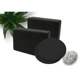 For EVA Yoga Block Set of 2 and Yoga Knee Pads Black Set of 2