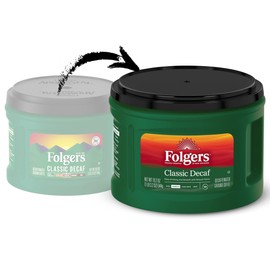 Folgers Decaf Coffee, Ground Coffee, Classic Medium Roast, 19.2 Ounce Canister