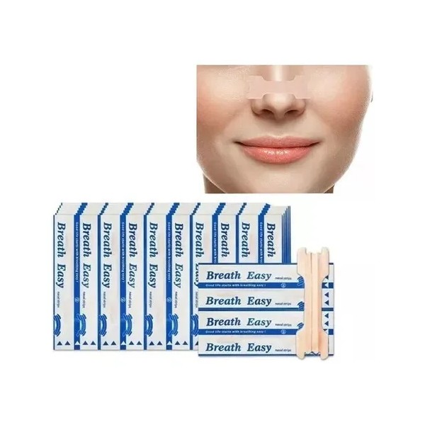 100 Unidades De Tiras Nasales Anti Ronquidos Respirar Mejor