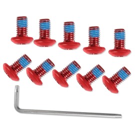 LEONTOOL Bicycle Disc Brake Rotor Bolt M5 x 10mm Bicycle Rotor Screws 12-Piece Set Brake Disc Bicycle Disc Rotor Floating Disc Brake Rotor with T25 Screw for Bicycle Heat Dissipation Bicycle Brake Pad
