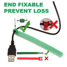 QUALIALL 150 Reusable Cable Ties, Strong Adhesion Nylon Cord Ties for PC and Wire Management, Durable. 5.9"