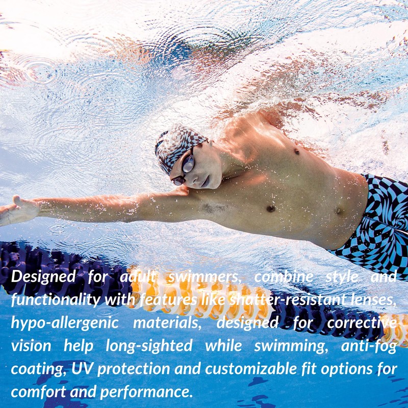 Sporti Antifog Positive Optical Goggle - Clear Lens/Black Frame -