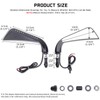 8mm Black Motorcycle Handlebar Rear View Side Mirrors with Turn