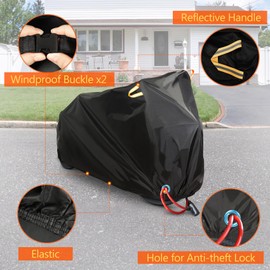 Bicycle Cover Waterproof for Bicycles, Scooter Tarpaulin, Bicycle Covers with Lock Eyelets, Bicycle Cover Waterproof 210D Bicycle Garage Bicycle Protective Cover Lock Holes, Bicycle Cover Tarpaulin
