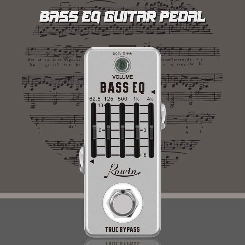 Rowin Bass EQ Pedal 5 Band Equalizer Pedals For Bass
