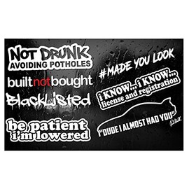 Blacklisted Decal Bulk Pack_ Sticker Bomb Set Qty 7 / Waterproof / 6 Year Life 4.2