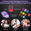 Pack of 10 Colourful Hair Trimmers Border Comb Combination Cutting