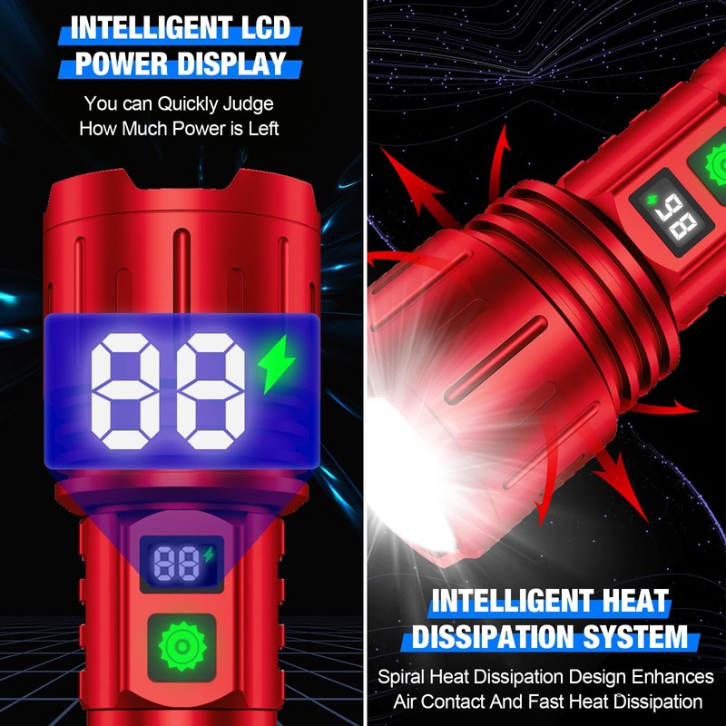 Banral Flashlights High Lumens Rechargeable, Super Bright LED Powerful Flashlight,