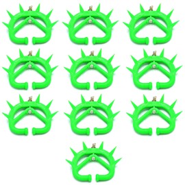 AAProTools 10PCS Cow Nose Thorn Thick Plastic Cattle Nose Rings Milk Sucking Preventer Calf Weaner (Green)
