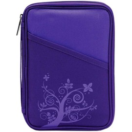 Royal Purple Reinforced Polyester Bible Cover Case with Handle, Thinline