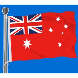 Australia Red Ensign Flag,3x5 FT Civil Flag,36x60 Inch Large Digitial Double-Printed Durable 150D Thick Polyester Decorations with 2 Brass Grommet