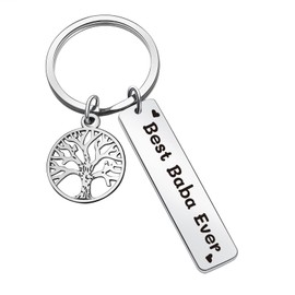 ZQEOU Baba Thank You Gift Baba To Be Gift Husband Jewelry Baba Gift Daddy Jewelry Baba Birthday Keychain Father Gift Grandpa Keychain Brother Gift Father'S Day Keychain