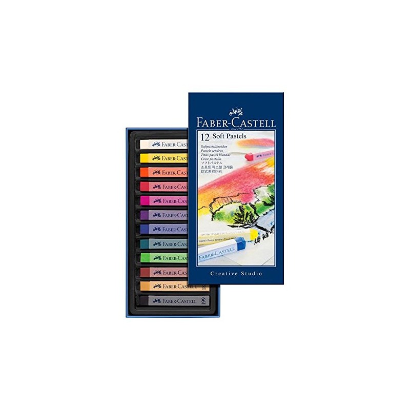 Faber-Castell Creative Studio 5188128312 Powder Pastels (Soft), 12 Colours