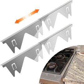 2Pack Stainless Steel Stove Gap Covers, Upgraded Gas Stove Protective Cover. Heat-resistant,attractive and convenient, 13 to 27.5 inches, ideal for filling the gap between kitchen stove and countertop