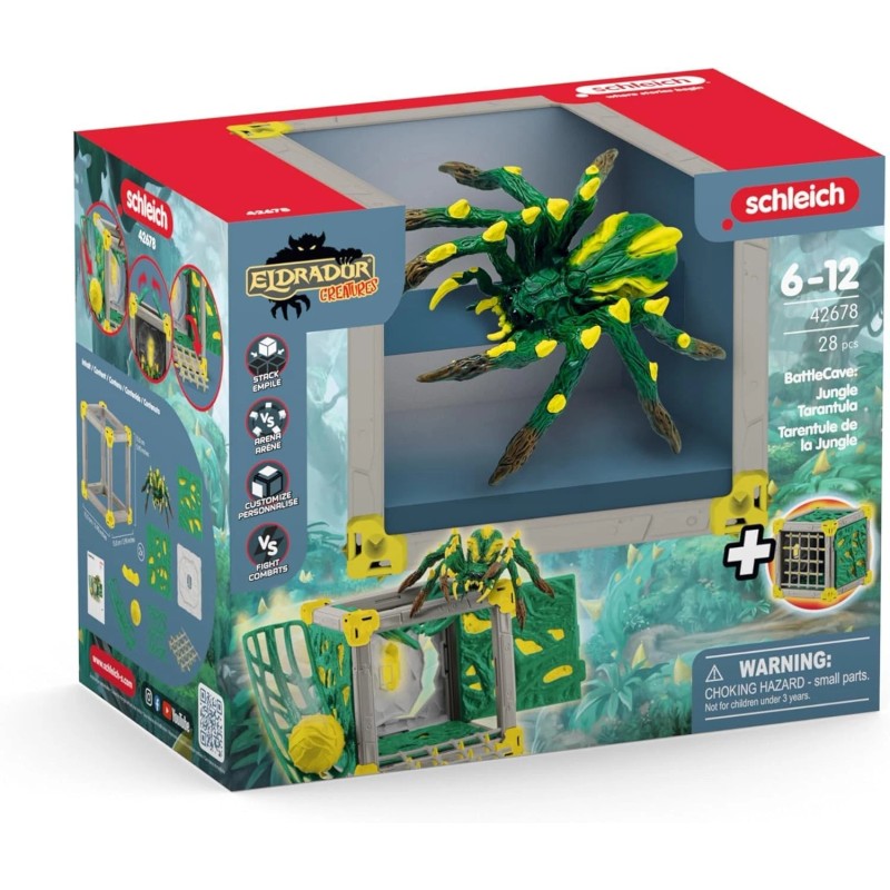 Schleich Eldrado Creatures BattleCaves Playset with Jungle Tarantula and Connectable