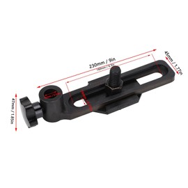 Alloy Steel Lathe Tool Holder Base 16mm Hole Diameter Woodworking Turning Rest 9 Inch Length, Compatible with 5/8 Inch Post