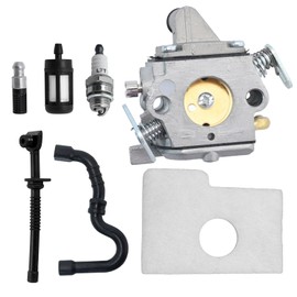 MS170 Carburetor with Fuel Oil Filter Spark Plug Replacement for Sthil MS 170 Carburetor MS180 017 018 Carb Zama C1Q-S57A C1Q-S57B Chainsaw 1130-120-0603