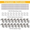 60 Pack Soft Close Cabinet Door Hinges for 1/2" Partial