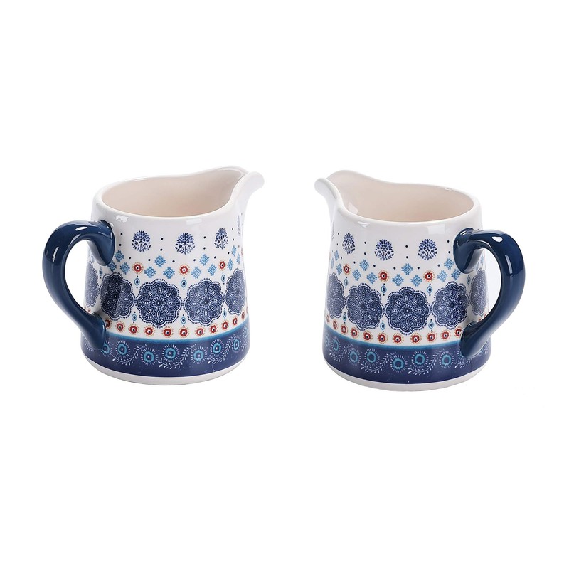 Bico Blue Talavera Ceramic Sugar and Creamer Set, Sugar Bowl