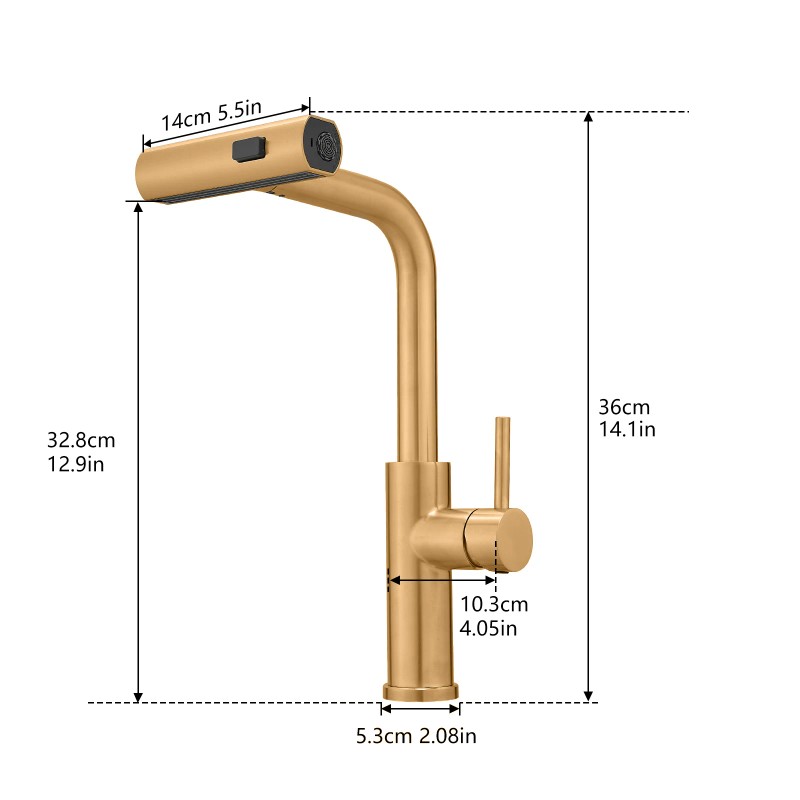 Modern Single Handle Pull Out Stainless Steel Kitchen Sink Faucet
