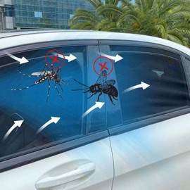 Car Window Mosquito Net for Camping & Car Sleeping (Cha-bak) Camping Rear Seats 2-Pack (SUV)