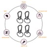 ZoeTekway Pack of 4 Metal Carabiners Black Key Chain Carabiner