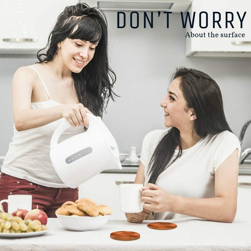 4 Set - Copper Effect Design Metal Glossy Coasters -