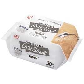 Iris Ohyama FWS-D30 Dry Sheet for Flooring Wipers, Usable with Commercial Wiper Blades, Wire Construction, Tear Resistant, For Floors, Pack of 30, White