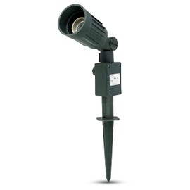 REV Erdspieß – Gartenspot ohne Leuchtmittel, Kabel 1,4m, max. 80W-E27 – grün
