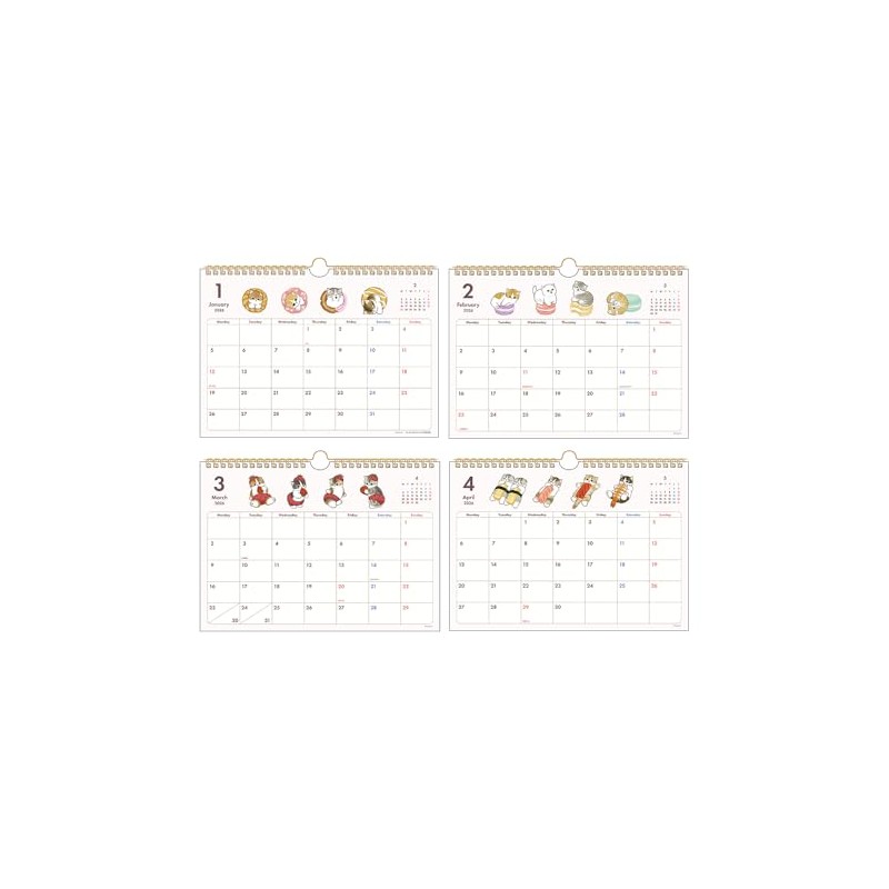 Sunstar Stationery mofusand S8521484 2026 Calendar Wall Mount