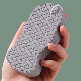 Exfoliating Sponge Scrubber Bath Sponge Gray 5ea