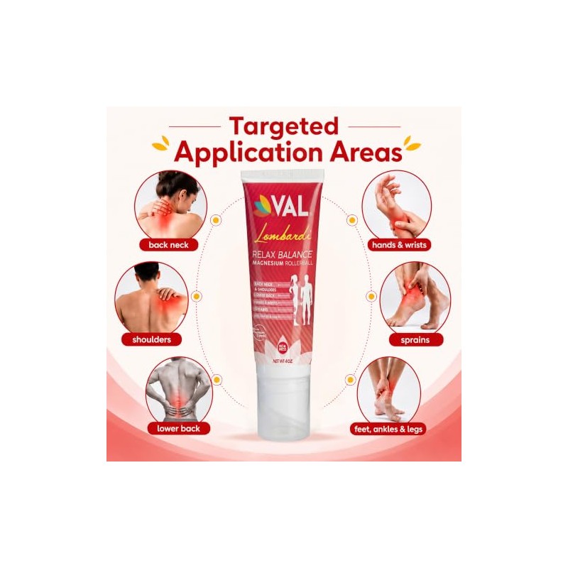 VAL Val Lombardi Rollerball De Magnesio - Aplicador De Masaje
