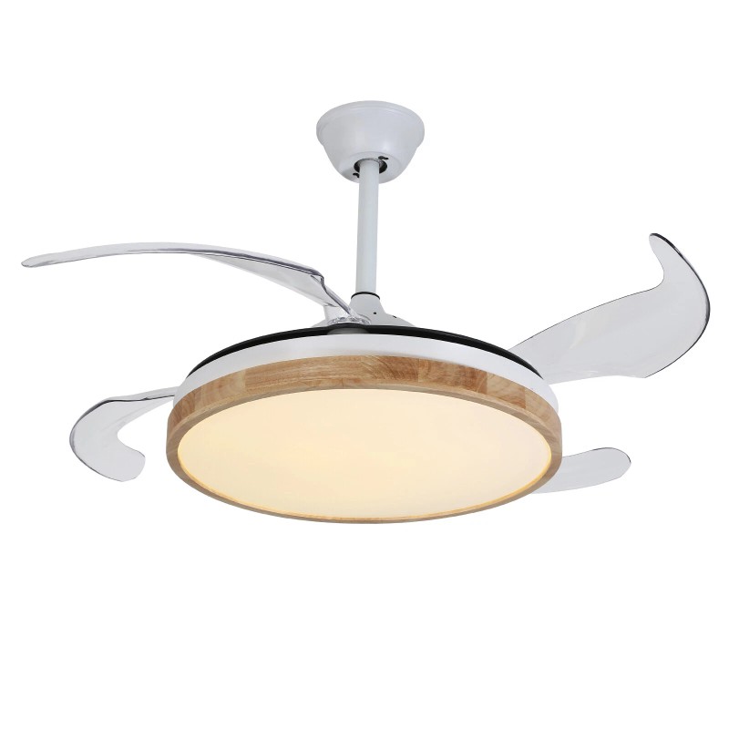 42Inch Ceiling Fan Light Round Chandelier LED Lamp 2 Color