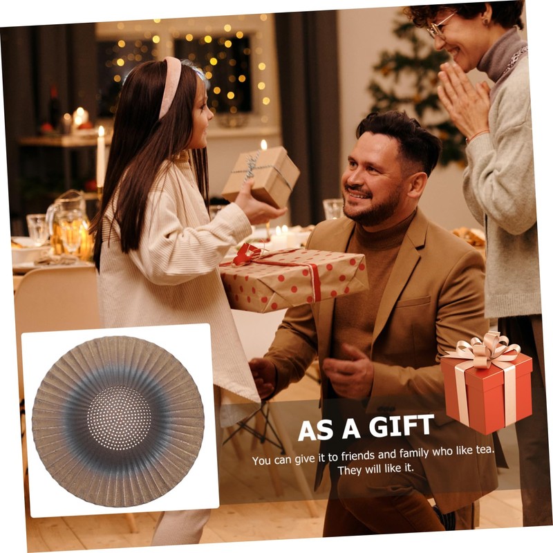 Ipetboom 1pc Ceramic Tea Strainer Vintage Design Compact Easy to