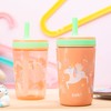 Zak Designs Unicorn Kelso Tumbler Set, Leak-Proof Screw-On Lid with