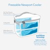 PackIt Freezable Newport Cooler, Azure Blue, Collapsible, Reusable, Built with