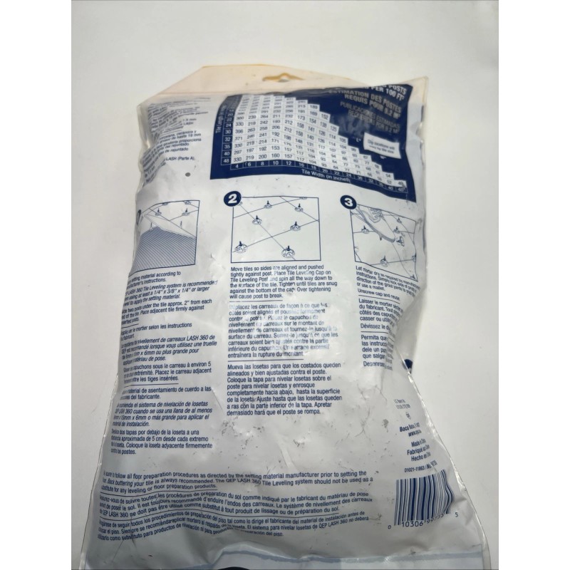QEP LASH Tile Leveling System Project Pack, 1/16"/ 1.5mm -