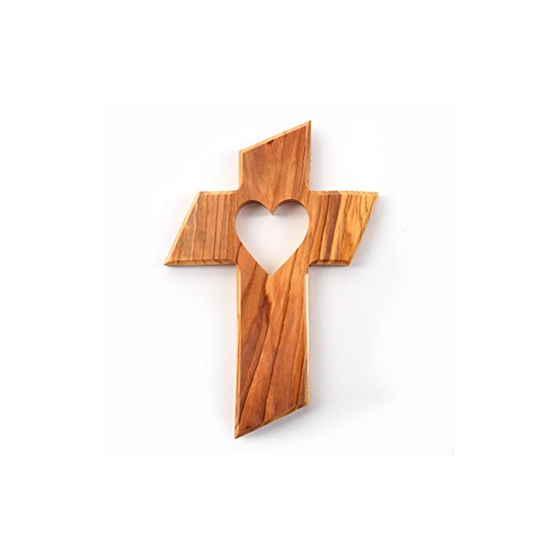 KASSIS Olive Wood Cross Crucifix Wall Cross with Various Faith