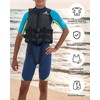 Owntop Kids Swim Jackets 50 to 125 lbs Dual Buckles,